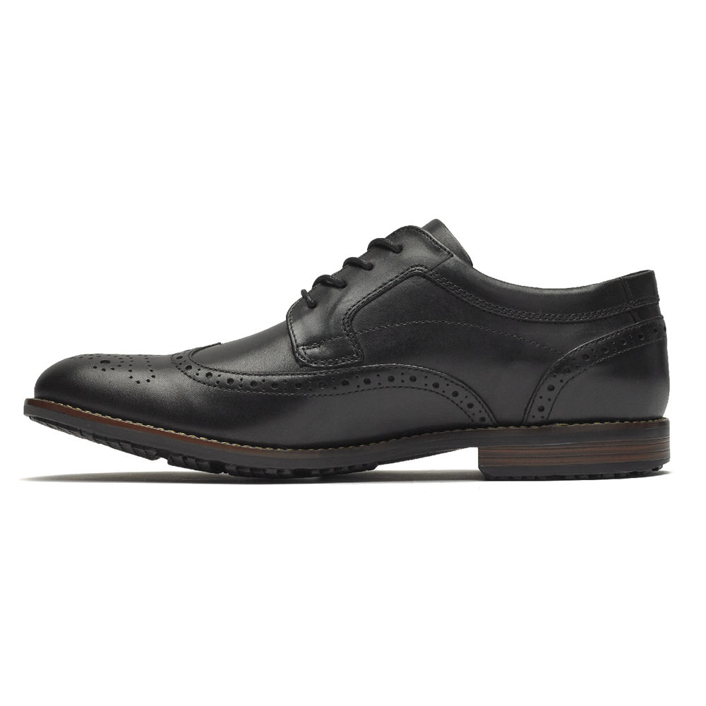 Rockport Singapore Mens Lace Up - Dustyn Wingtip Black - AL8712930